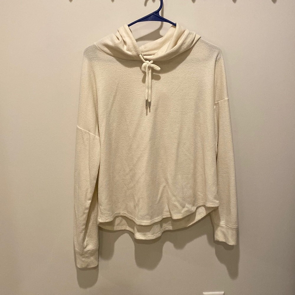 Cream Victoria’s Secret waffle knit hoodie
